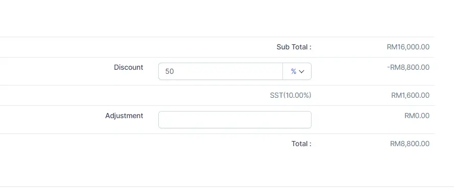 BIZCORE Adjustment and Discount