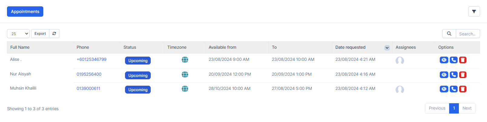 Callback Management