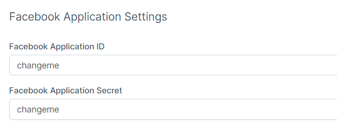 Facebook Application Settings