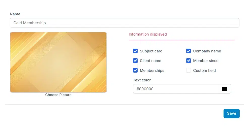 Membership Card Customization 2