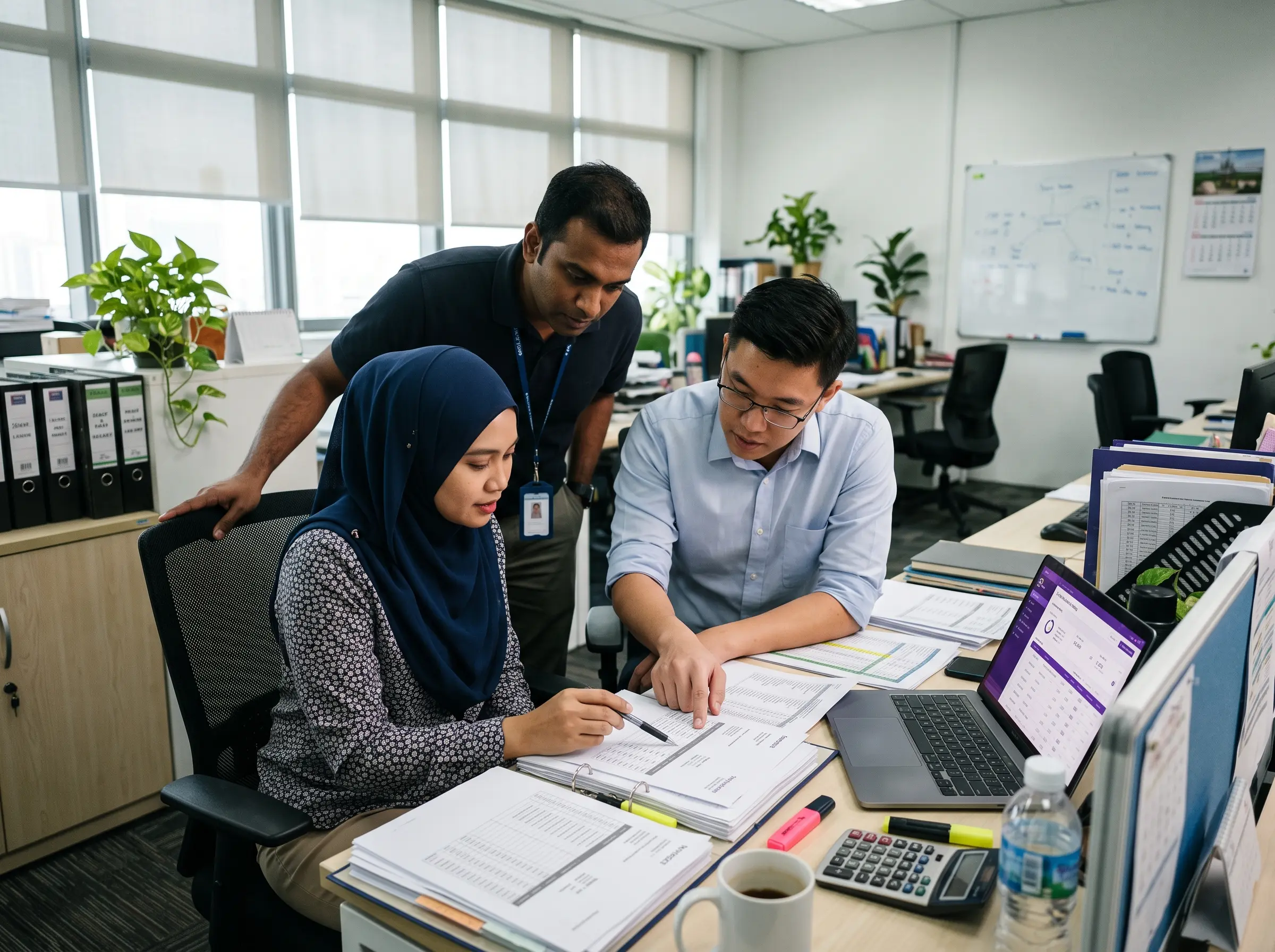 Malaysian SME finance team reviewing LHDN e-Invoice software Malaysia requirements