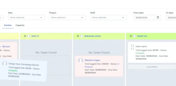 BIZCORE Kanban View