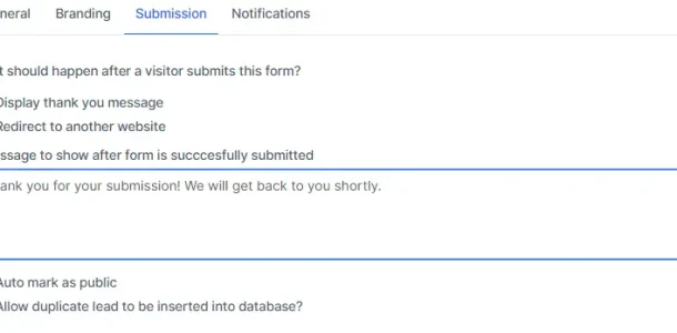 BIZCORE Submission Handling