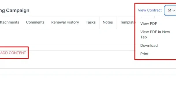 Contract Content and PDF Generation