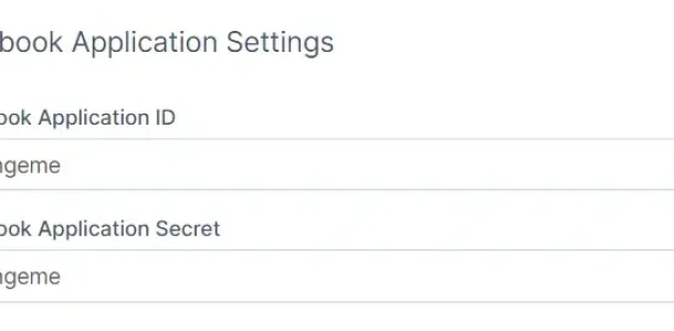 Facebook Application Settings