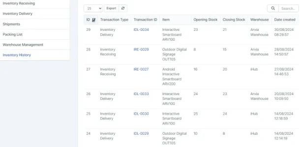 Inventory Tracking